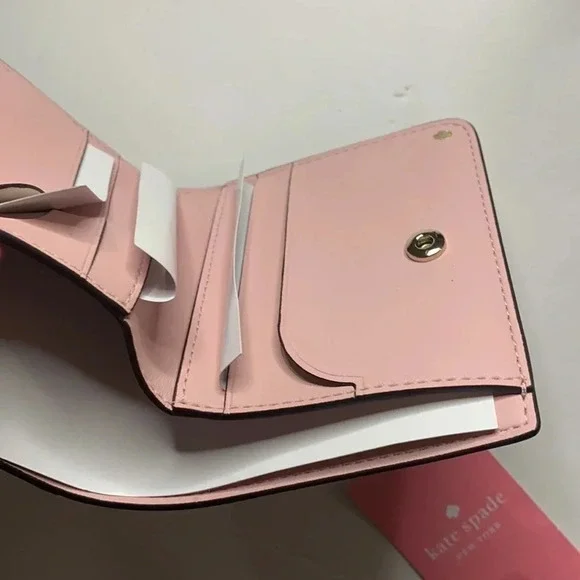 Kate Spade Wallet Saffiano Leather Crepe Pink New - Picture 9 of 12